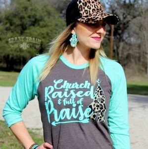 Church Raised baseball tee